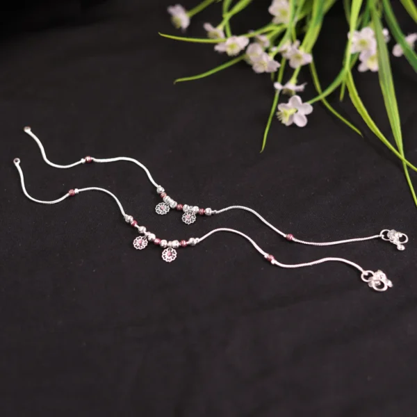 Avni Anklet ( Silver Plated set of 2)